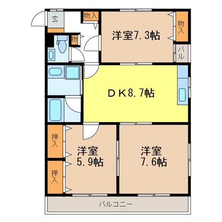 ウインズ杉の物件間取画像